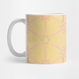 Mosaic Mandala Yellow Pink and Blue Mug